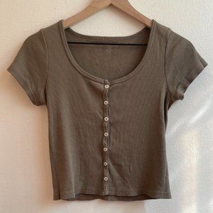 Brandy Melville Zelly Ribbed T-Shirt